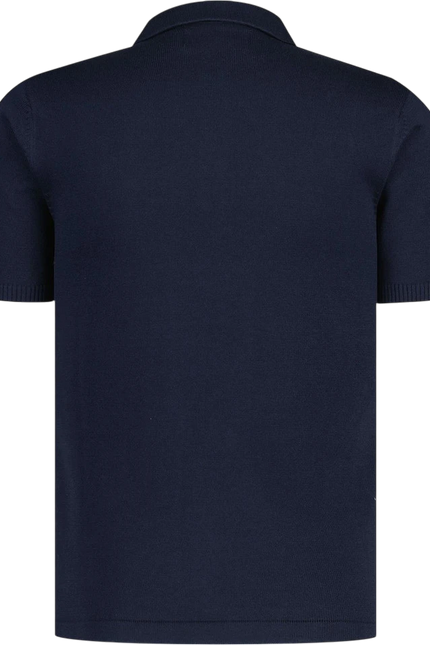 MADCAP Step On Men's Retro Mod Knitted Polo, Navy Blazer