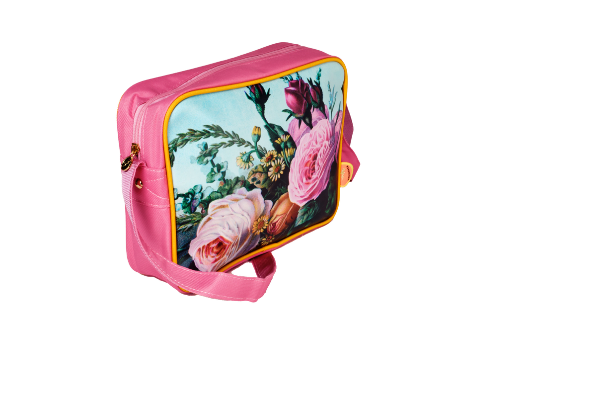 KUNSTBOER MEDIUM SHOULDERBAG FLOWERS MAGENTA