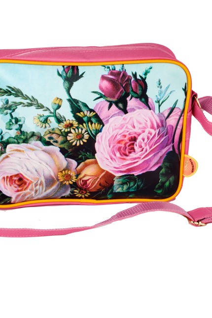 KUNSTBOER MEDIUM SHOULDERBAG FLOWERS MAGENTA