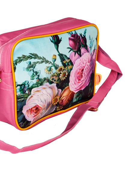 KUNSTBOER MEDIUM SHOULDERBAG FLOWERS MAGENTA