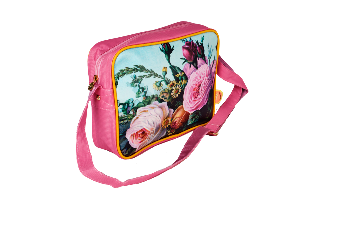 KUNSTBOER MEDIUM SHOULDERBAG FLOWERS MAGENTA