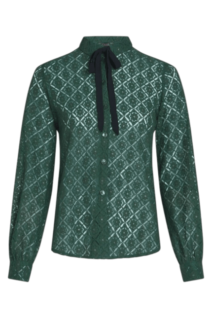 King Louie Maisie Blouse Artiste Lace, Amazon Green