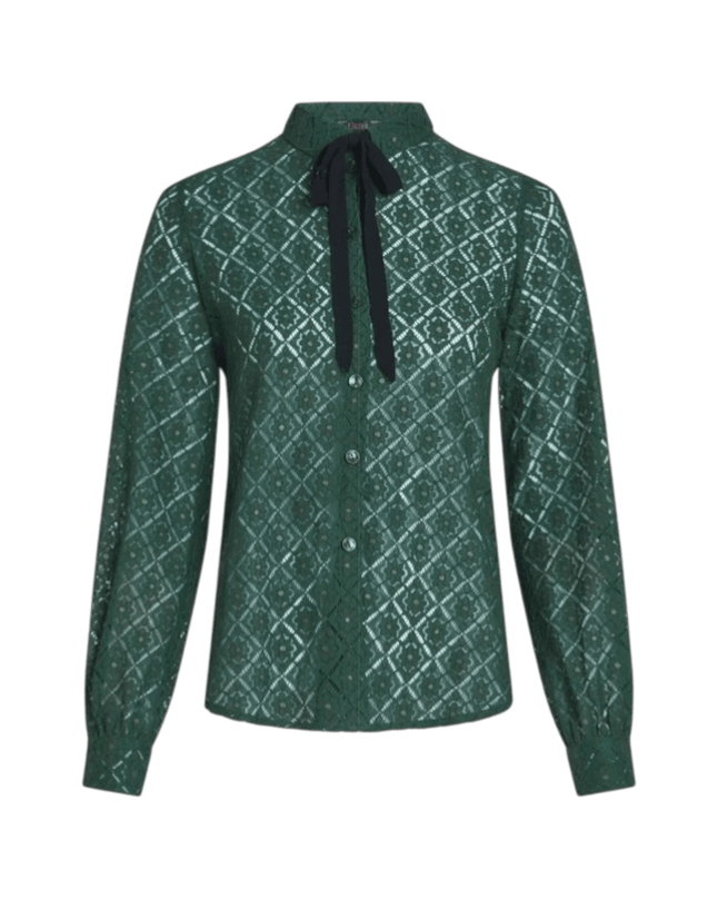 King Louie Maisie Blouse Artiste Lace, Amazon Green