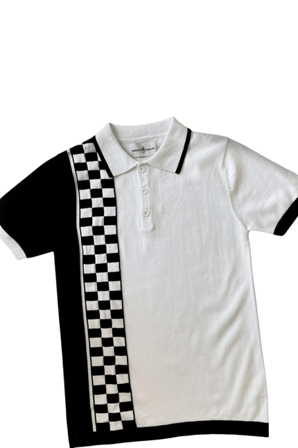 SKA&SOUL Maytal Mod Ska Check Stripe Polo