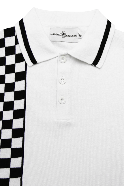 SKA&SOUL Maytal Mod Ska Check Stripe Polo