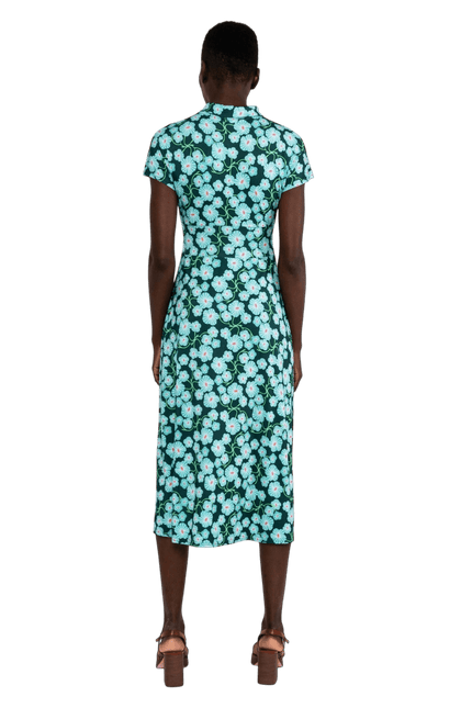 BLUTSGESCHWISTER Midi Dress Now We Are Talking Ease, in springy glade