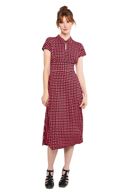 BLUTSGESCHWISTER Midi Dress Now We Are Talking Ease, pure primrose