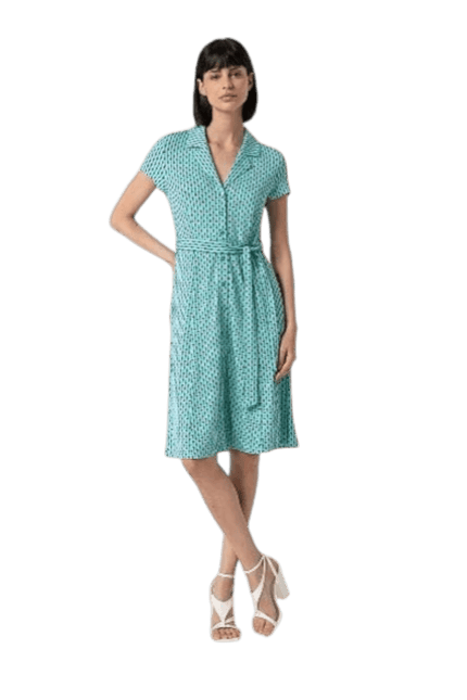 SURKANA Midi Dress with Short Sleeve, Verde Aqua