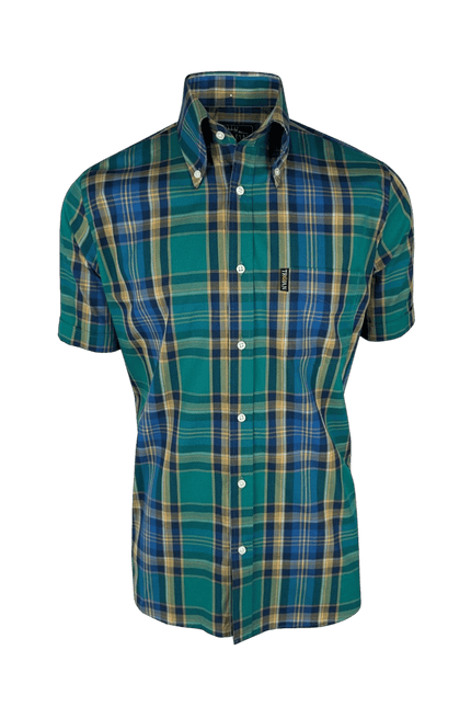 TROJAN Multi-Check Button-Down Jade