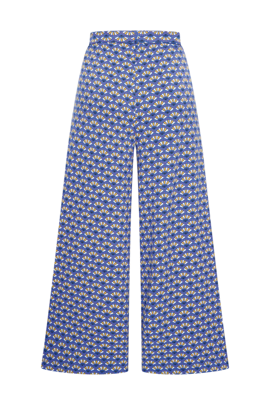 Pantalon Large – Bleu Éclatant