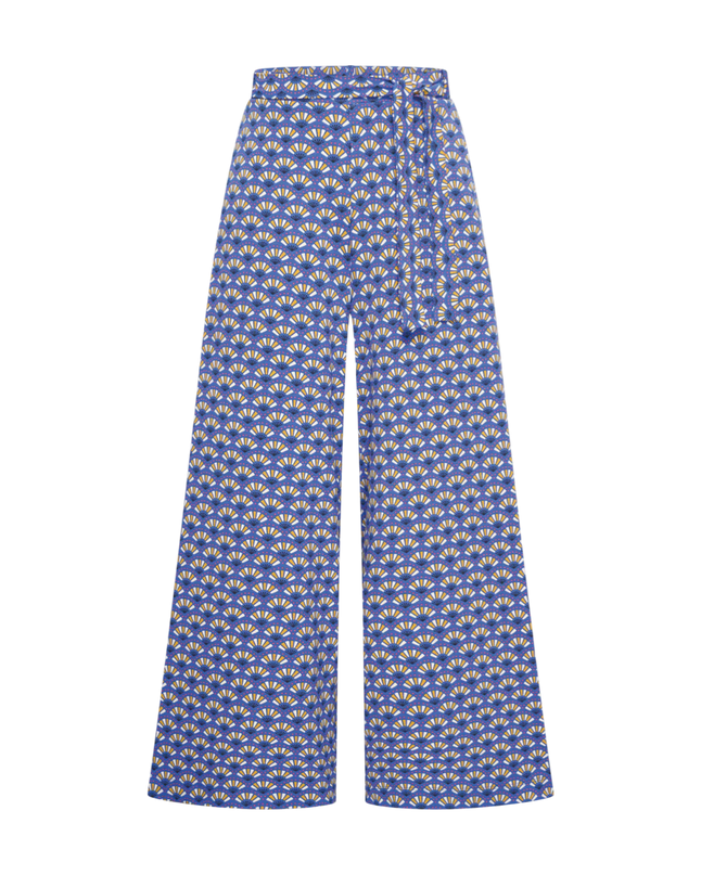 Pantalon Large – Bleu Éclatant