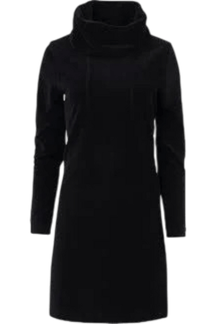 Pleun Tunic Rib Velour plain black