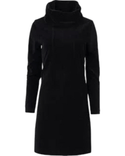 Pleun Tunik Rib Velour ensfarvet sort