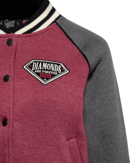 Chaqueta Raglán Sweet Diamantes Burdeos