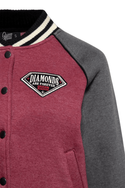 Raglan Sweet Jacket Diamonds Bordeaux