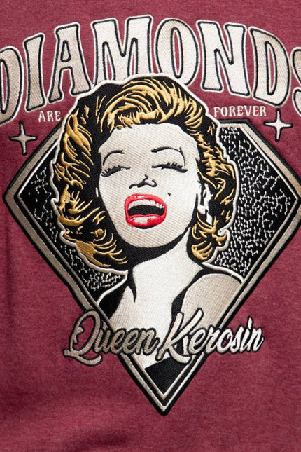 Raglan Sweet Jacket Diamonds Bordeaux