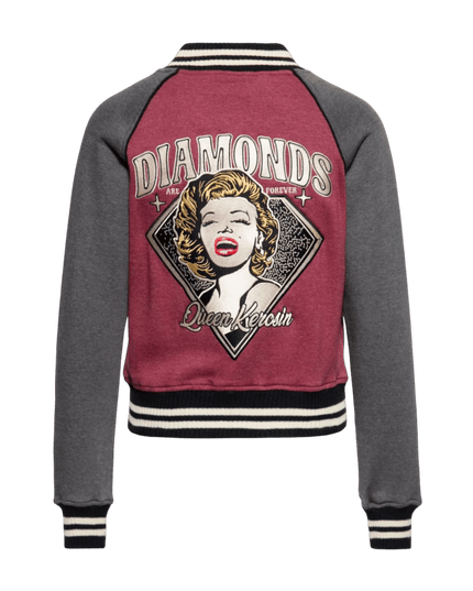 Chaqueta Raglán Sweet Diamantes Burdeos