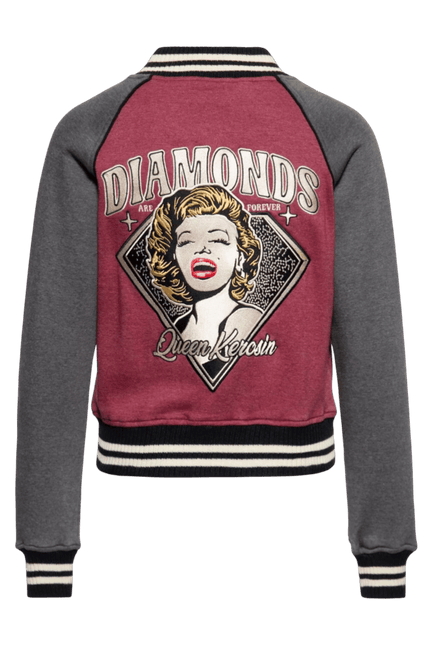 Raglan Sweet Jacket Diamonds Bordeaux