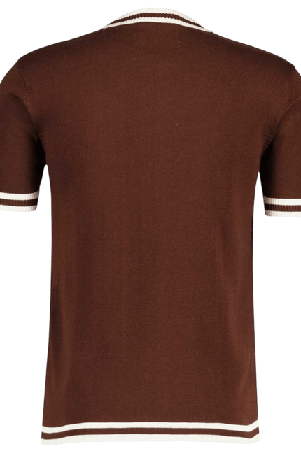 T-shirt Rainmaker Retro anni '70 a jacquard step in Potting Soil