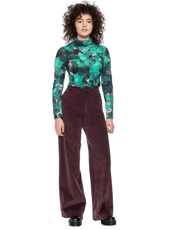 Top Rolli con cuello, verde
