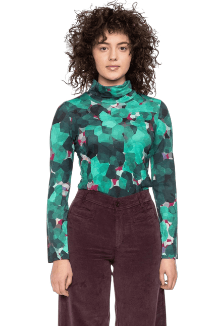 Rolli Top with Collar, Green