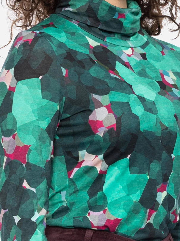 Top Rolli con cuello, verde