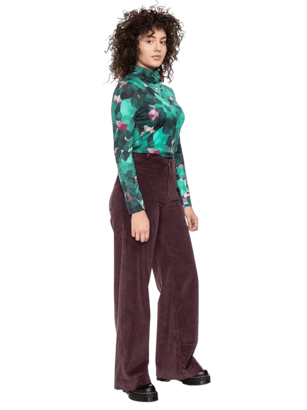 Top Rolli con cuello, verde