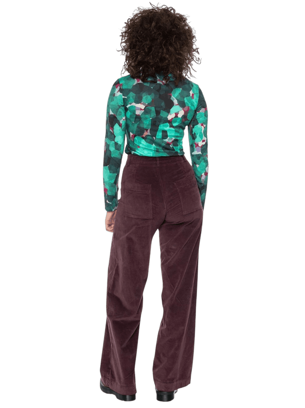 Top Rolli con cuello, verde