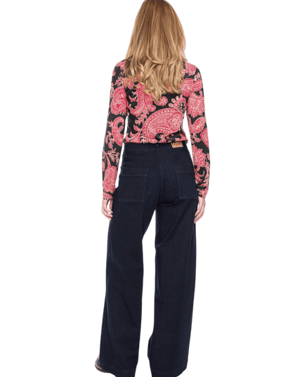 Top Rolli com gola, preto