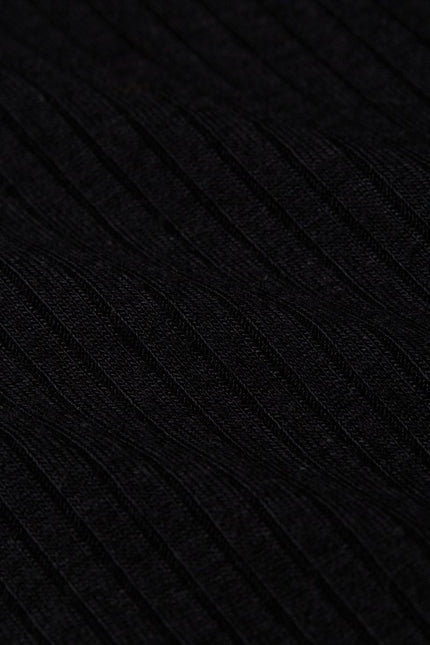 King Louie Rollneck Top Uni Rib Black