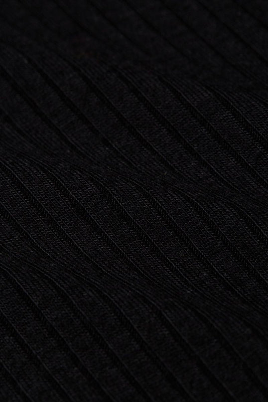 King Louie Rollneck Top Uni Rib Preto