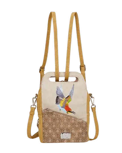 schoudertas/ rugzak "Zzzerenade", bruin - Rok&Billie, The Unique Rebel Boutique