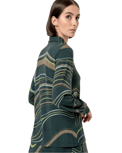 SURKANA blusa stretch manga longa, verde