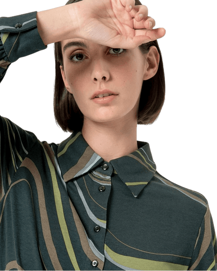 SURKANA blusa stretch manga longa, verde