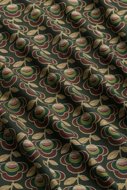 LALAMOUR Sue Jersey Trousers, abstract flower green