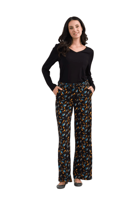 LALAMOUR Sue Jersey Trousers, autumn leaves