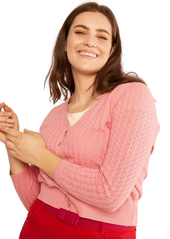 BLUTSGESCHWISTER VEST SWEET PETITE PINK PIGTAIL