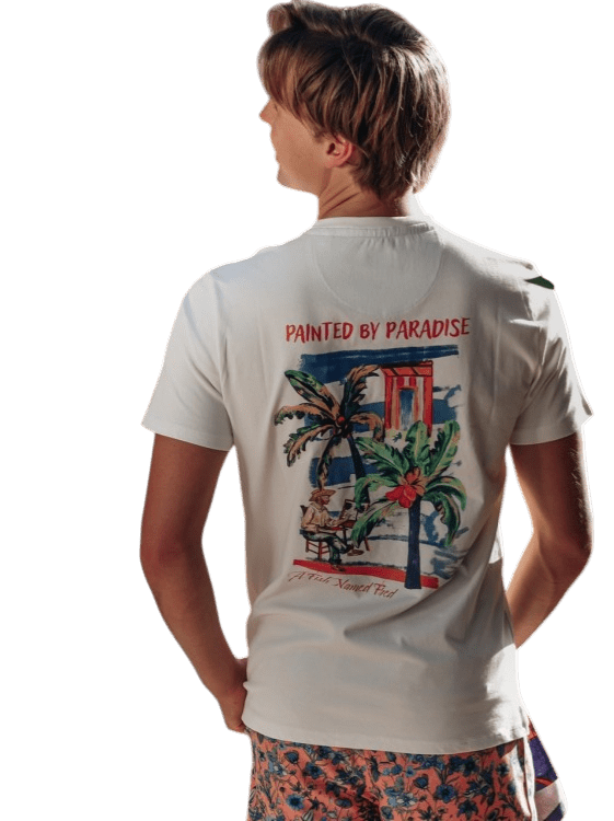 Camiseta pintura de palmera