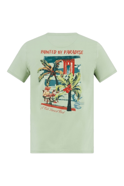 T-shirt palm painting green