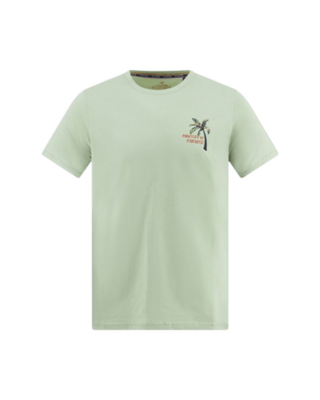 Camiseta pintura de palmera verde