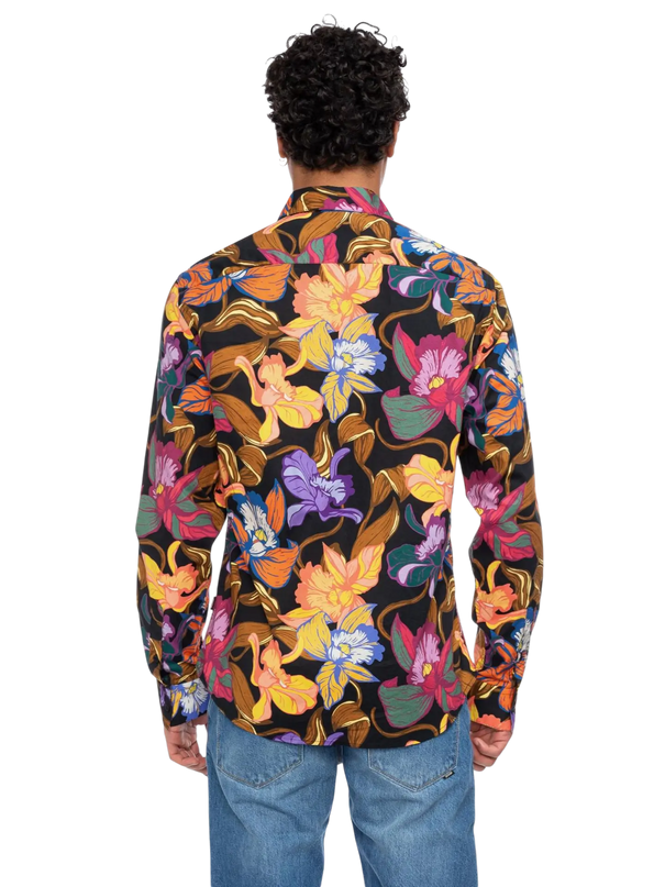 Tamuza estampado de flores naranja/lila