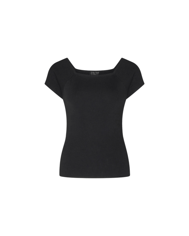 Top manches courtes Noir