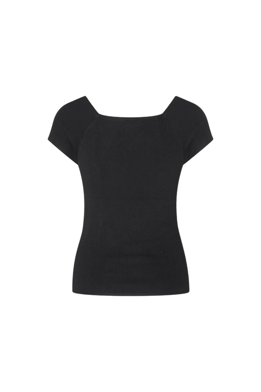 Top manches courtes Noir