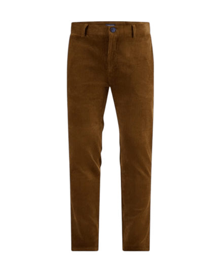 Pantalón de canalé marrón chocolate