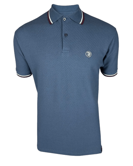 TROJAN Polo texturizado con doble ribete