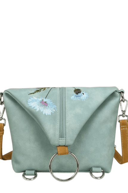 Hi-DI-HI Wildflower Crossbody/Backpack, light blue