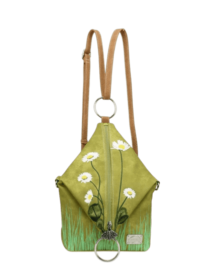 Hi-DI-HI Wildflower bolsa transversal/mochila, verde claro