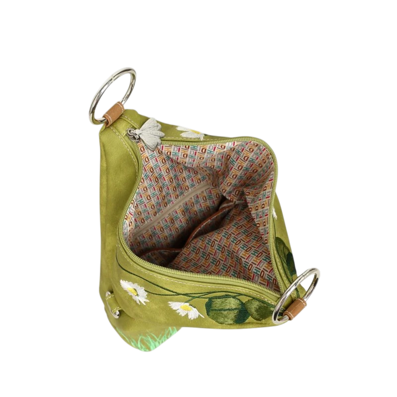 Bolso cruzado/mochila Hi-DI-HI Wildflower, verde claro