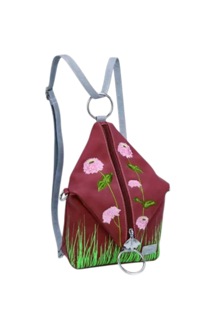 Hi-DI-HI Wildflower Crossbody/Backpack, red