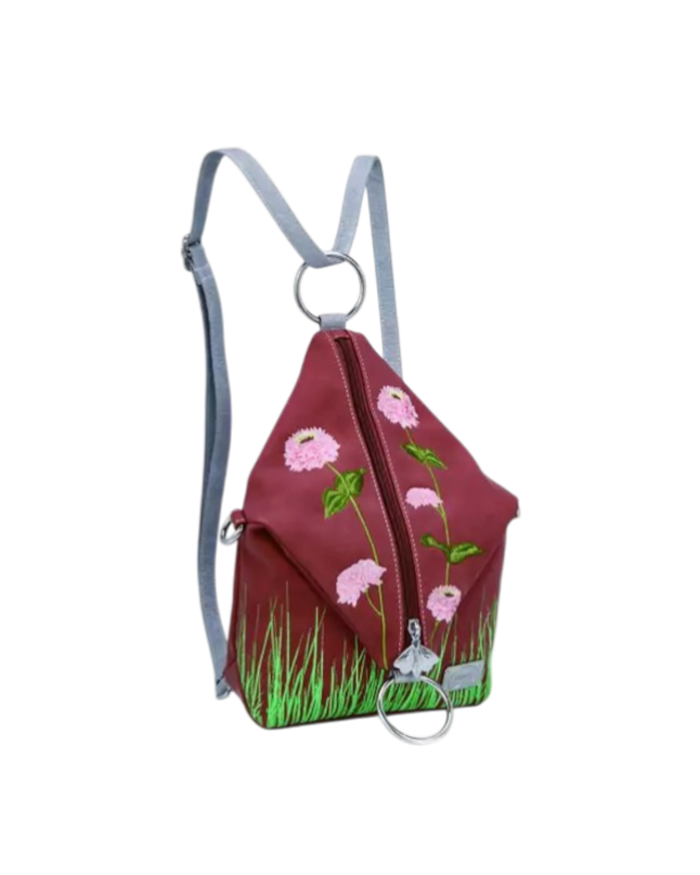Hi-DI-HI Wildflower bolsa transversal/mochila, vermelho